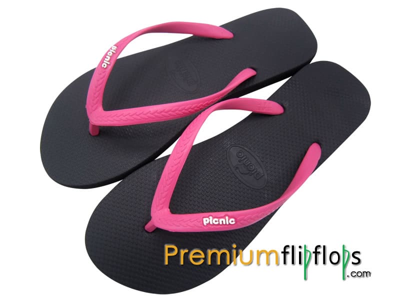 Slim Black/Pink Flip-Flops