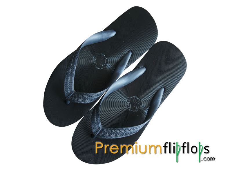 Black Rubber Flip-Flops, DIAMOND FLIP FLOP